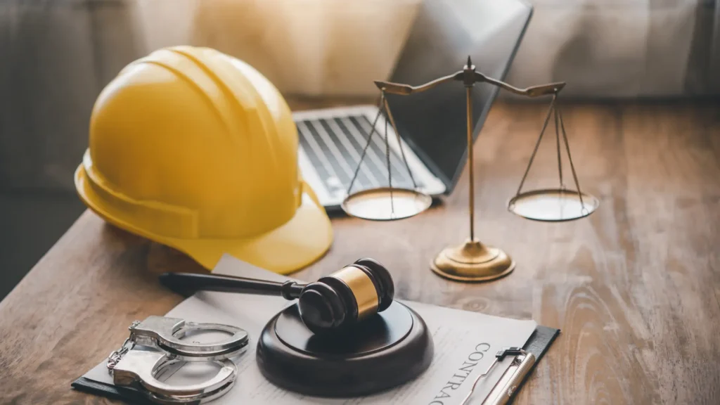 dokumenty dotyczące prawa cywilne i prawa pracy w kancelarii prawnej na stole